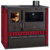 Готварска печка PRITY GT W10 NF BURGUNDY със стъклокерамичен плот